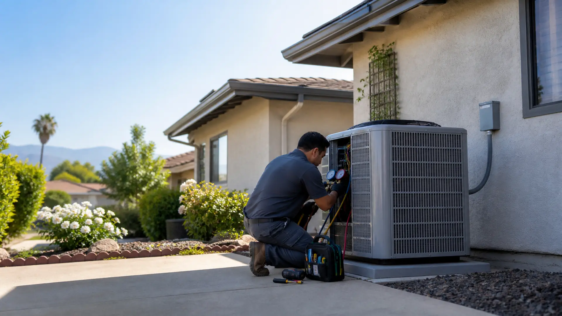 Carrier Infinity condenser and 59-series furnace serviced at a Pasadena home